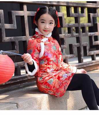 中国风儿童装冬款女孩图片（中国风儿童发型图解）